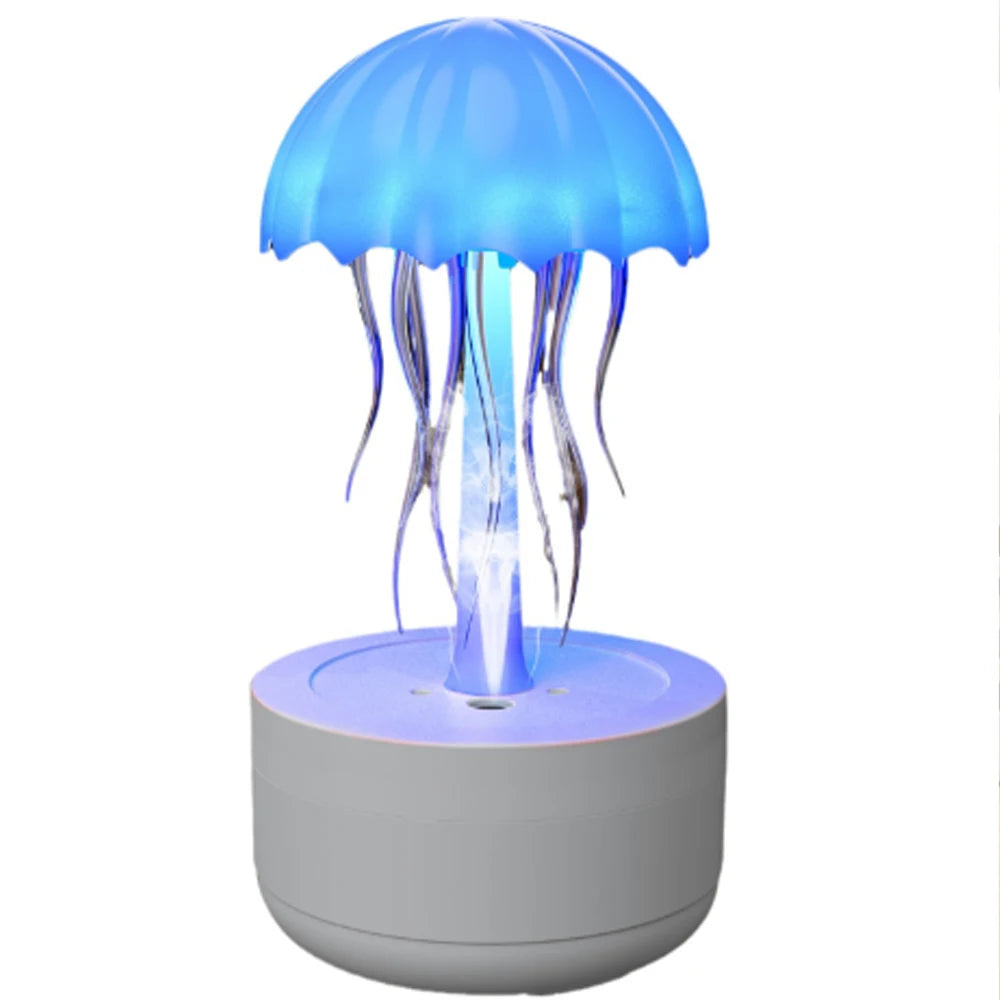 Humidificateur d'air USB à méduses, diffuseur d'arôme, purificateur, pulvérisateur de brume, veilleuse rotative colorée essentielle pour chambre à coucher