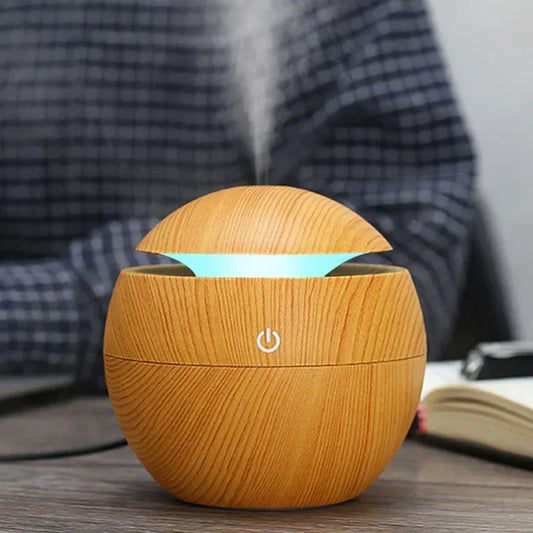 Humidificateur d'air à Grain de bois pour la maison, purificateur, diffuseur d'arôme huile essentielle.