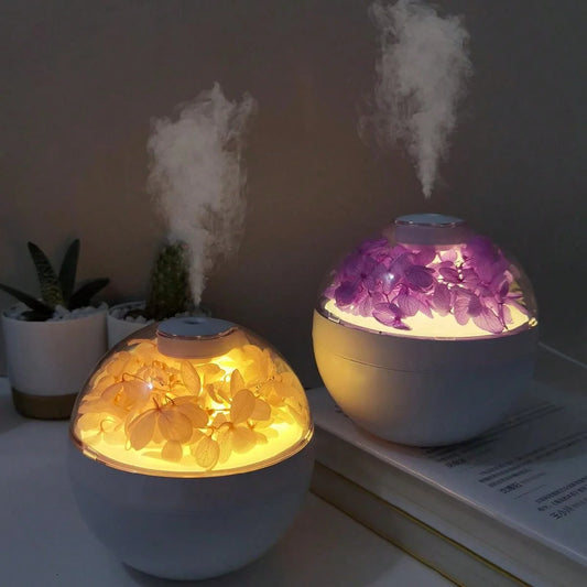 Eternal Flower Air Humidifier 200ML Mini USB Home Atmosphere Night Light Festival Gift Creative Artificial Christmas Diffuser